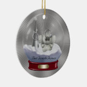 Snow Wereldbol Friends Forever kerstversiering Keramisch Ornament (Rechts)