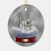 Snow Wereldbol Friends Forever kerstversiering Keramisch Ornament (Links)