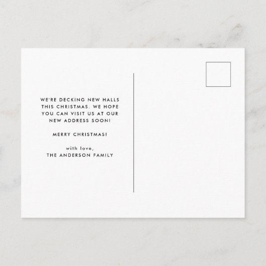 Snow Wereldbol Holiday Foto Moving Announge Feestdagenkaart (Achterkant)