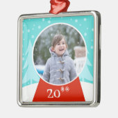 Snow Wereldbol Holiday Photo Ornament (Links)