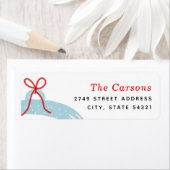 Snow Wereldbol Holiday Return-adres Etiket (Insitu)