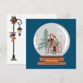 Snow Wereldbol Kerstmis Hartelijk dank (Voorkant / Achterkant)