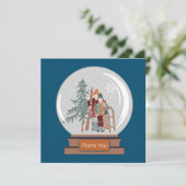 Snow Wereldbol Kerstmis Hartelijk dank (Staand voorkant)