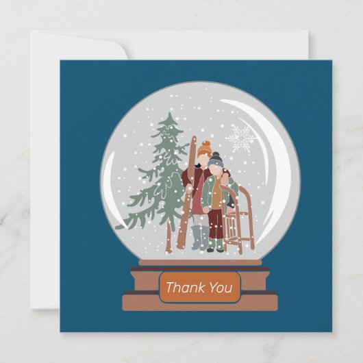 Snow Wereldbol Kerstmis Hartelijk dank (Voorkant)