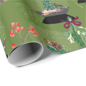 Snow Wereldbol Moss Cadeaupapier (Rol Hoek)