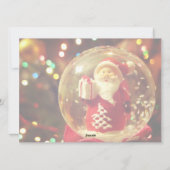 Snow wereldbol Santa Claus Feestdagenkaart (Achterkant)