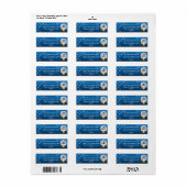 Snow Wereldbol Snow Man Retouradreslabel Etiket (Full Sheet)