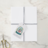 Snow Wereldbol wasbeer cadeau Labels Cadeaulabel (Met Touw)