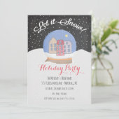 Snow Wereldbol Winter Laat het sneeuwfeest Kaart (Staand voorkant)