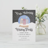 Snow Wereldbol Winter Snow House Warming Holiday P Kaart (Staand voorkant)