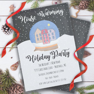 Snow Wereldbol Winter Snow House Warming Holiday P Kaart