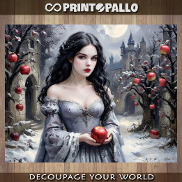 Snow White and the apple - Decoupage  Inpakpapier Vel