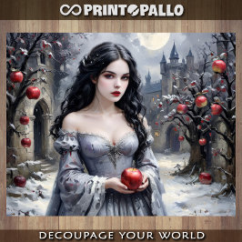 Snow White and the apple - Decoupage  Inpakpapier Vel