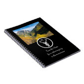 Snow White Buck Silhouette Monogram Foto Notitieboek (Rechterzijde)