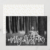 Snow White Merry-kerstfoto Feestdagenkaart (Voorkant / Achterkant)