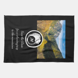 Snow White Wolf Silhouette Laurel Monogram Foto Theedoek