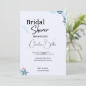 Snow Winter Bridal Shower-uitnodigkaart Kaart (Staand voorkant)