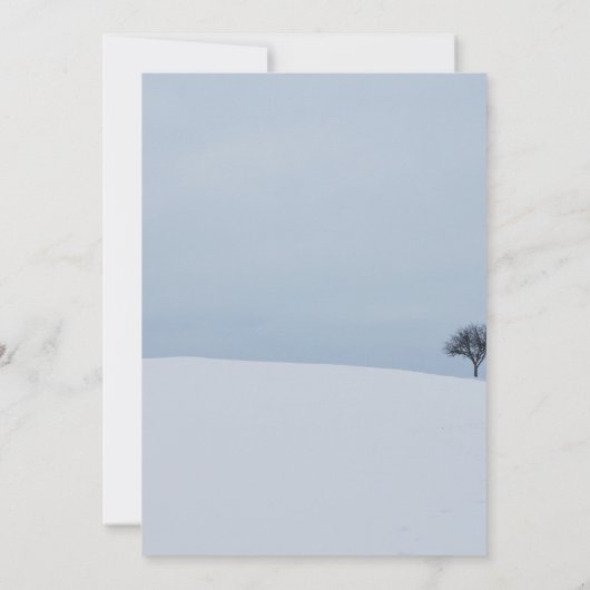 Snow Winter Bridal Shower-uitnodigkaart Kaart (Achterkant)