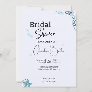 Snow Winter Bridal Shower-uitnodigkaart Kaart