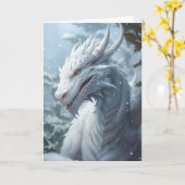 Snow Winter Dragon Kaart (Gele Bloem)