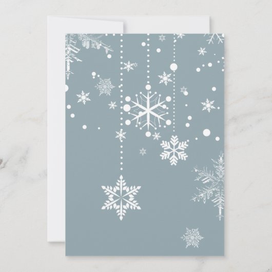 Snow Winter Forest Waterverf grijs Baby shower Kaart (Achterkant)