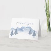 Snow Winter Mountain Baby shower Bedankkaart (Voorkant)