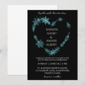 Snow Winter Wonderland huwelijksuitnodigingen Kaart (Voorkant / Achterkant)