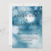 Snow Winter Wonderland huwelijksuitnodigingen Kaart (Voorkant)