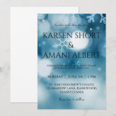 Snow Winter Wonderland huwelijksuitnodigingen Kaart (Voorkant / Achterkant)