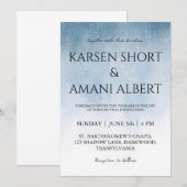 Snow Winter Wonderland huwelijksuitnodigingen Kaart (Voorkant / Achterkant)