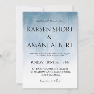 Snow Winter Wonderland huwelijksuitnodigingen Kaart