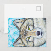 Snow Wolf Briefkaart (Voorkant / Achterkant)