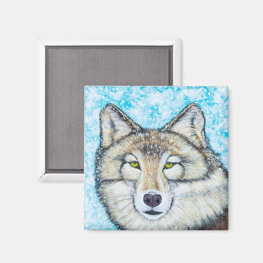 Snow Wolf Magneet (Voorkant / Achterkant)