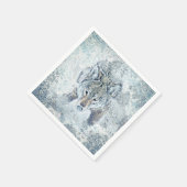 Snow Wolf Paper Napkin Servet (Hoek)