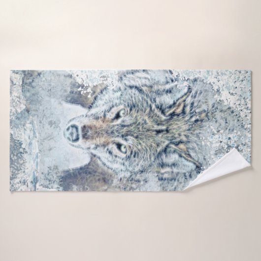 Snow Wolf Towel Badhanddoek (Badhanddoek)