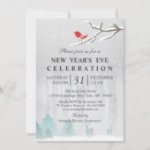 Snow Wonderland Uitnodiging Eve Party (Voorkant)