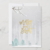 Snow Wonderland Uitnodiging Eve Party (Achterkant)