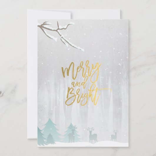 Snow Wonderland Uitnodiging Eve Party (Achterkant)