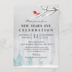 Snow Wonderland Uitnodiging Eve Party