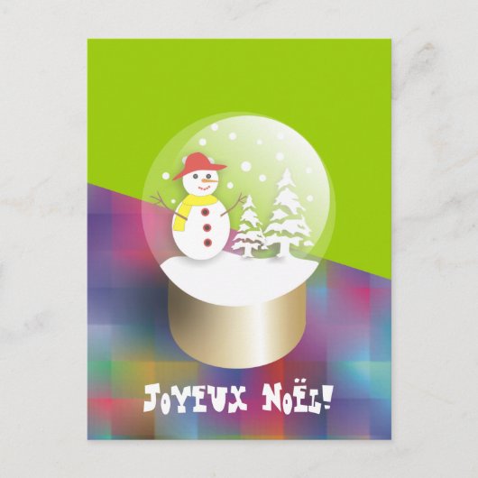 Snow World Postal Card Feestdagenkaart (Voorkant)