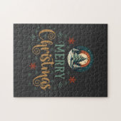 Snow Xmas Kerst Wereldbol Legpuzzel (Horizontaal)