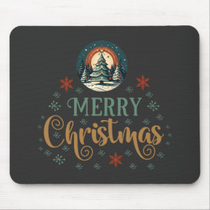 Snow Xmas Kerst Wereldbol Muismat