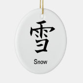 Snow - Yuki - Kanji Ornament (Rechts)