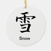 Snow - Yuki - Kanji Ornament (Voorkant)