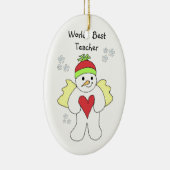 SnowAngel World's beste leerlingenontwerp Keramisch Ornament (Rechts)
