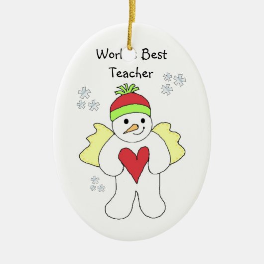 SnowAngel World's beste leerlingenontwerp Keramisch Ornament (Voorkant)