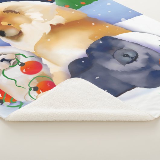 SNOWBABIES Chow 2020 Holiday SHERPA blanket Sherpa Deken (3/4)
