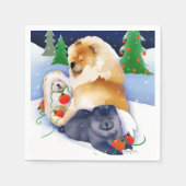 SNOWBABIES Chow 2020 Vakantie servetten (Voorkant)