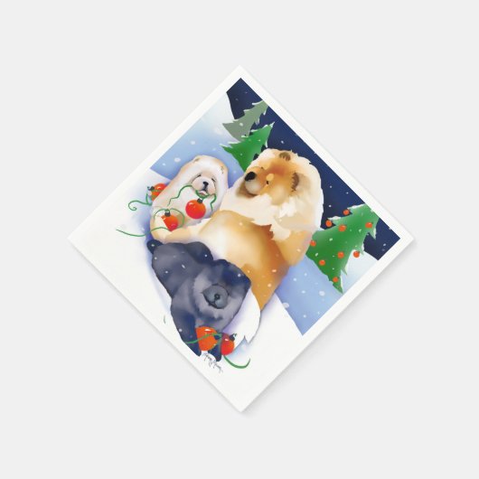 SNOWBABIES Chow 2020 Vakantie servetten (Hoek)