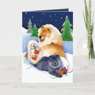 SNOWBABIES Chow Art cards Feestdagen Kaart